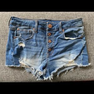 American Eagle Hi-Rise Shortie, Super Stretch Denim Shorts